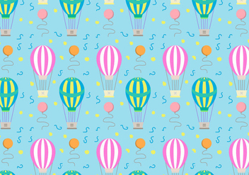 Hot Air Balloons Pattern Vector - vector #346725 gratis